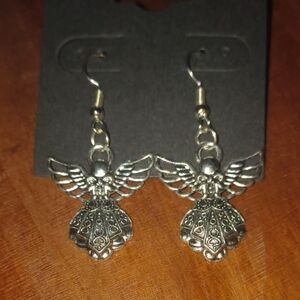 Silver Angel Wing Earrings